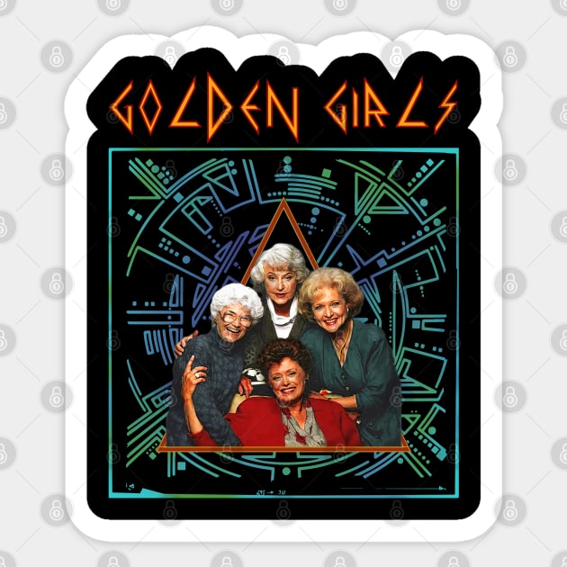 Golden Girls Parody Def Leppard Sticker by Resatuki